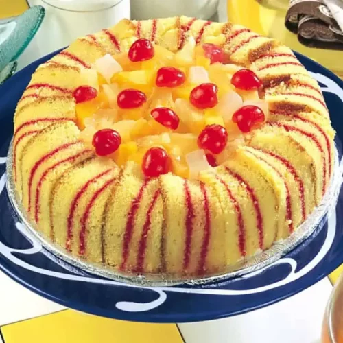 receta de tarta de coctel de frutas del monte